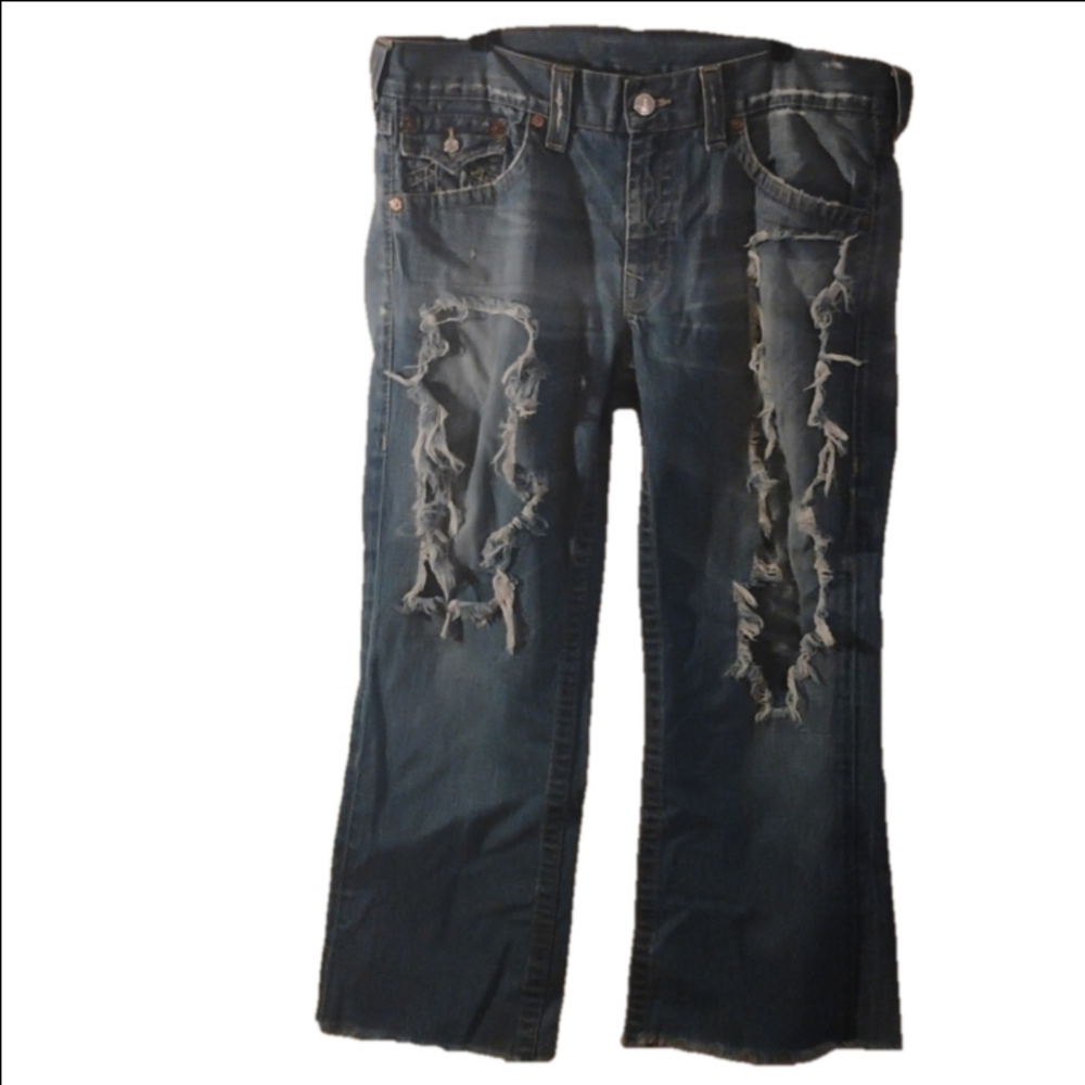 True Religion super distressed ( hand done) jeans Size 36. Men's or women's?